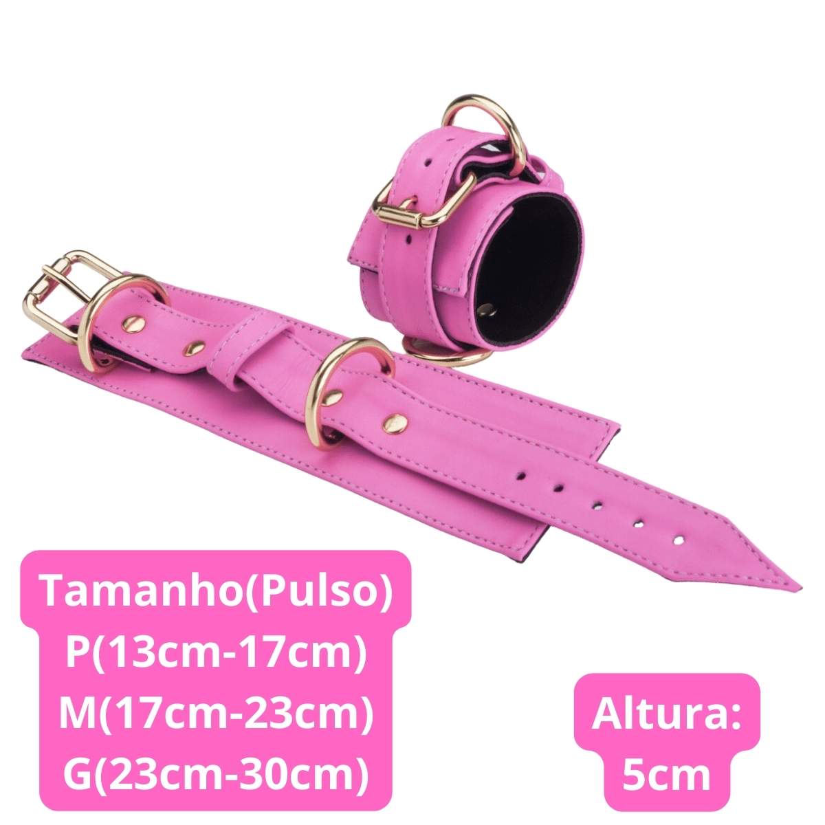Algemas de Couro Rosa (para Realçar a Sua Sensualidade e Prazer)