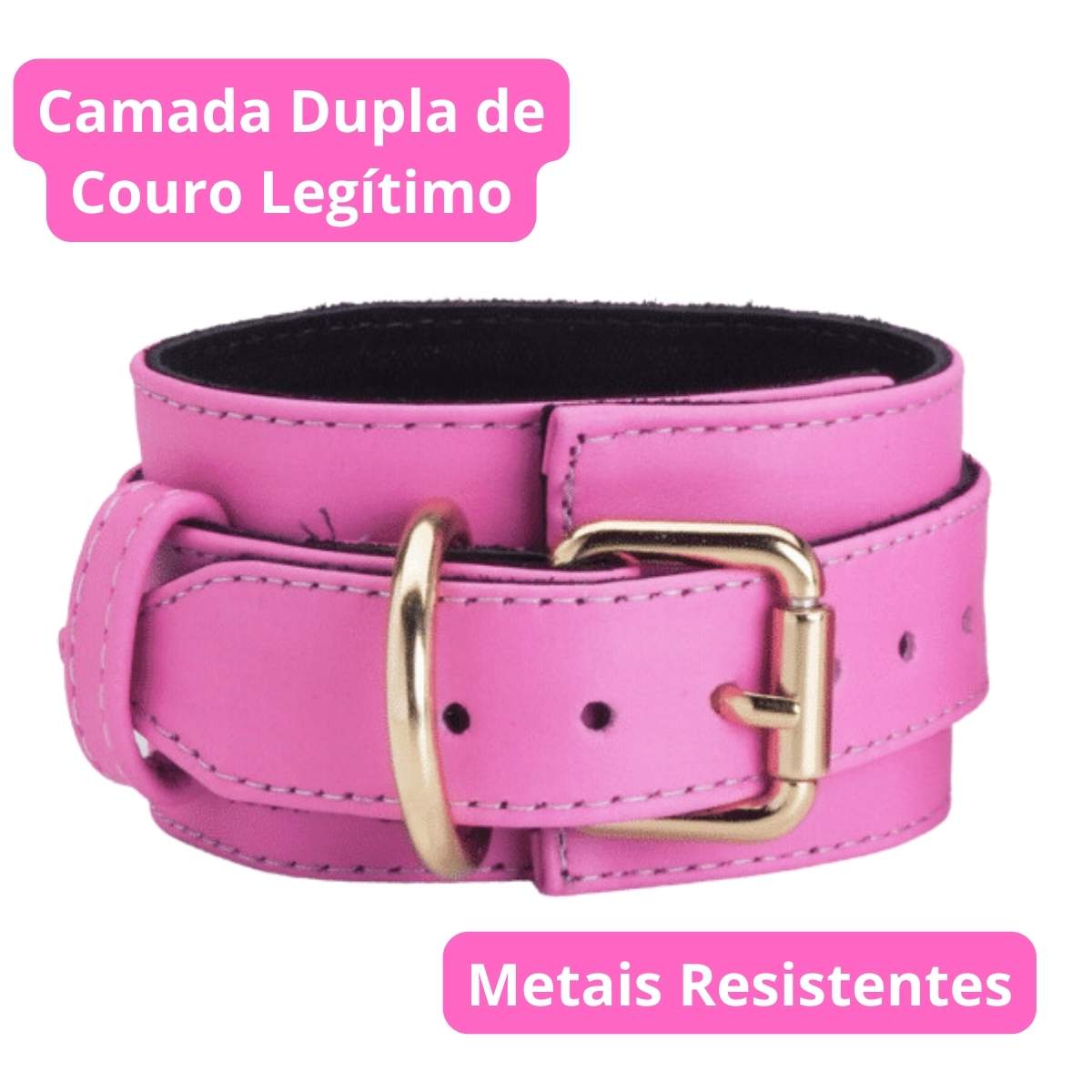Algemas de Couro Rosa (para Realçar a Sua Sensualidade e Prazer)