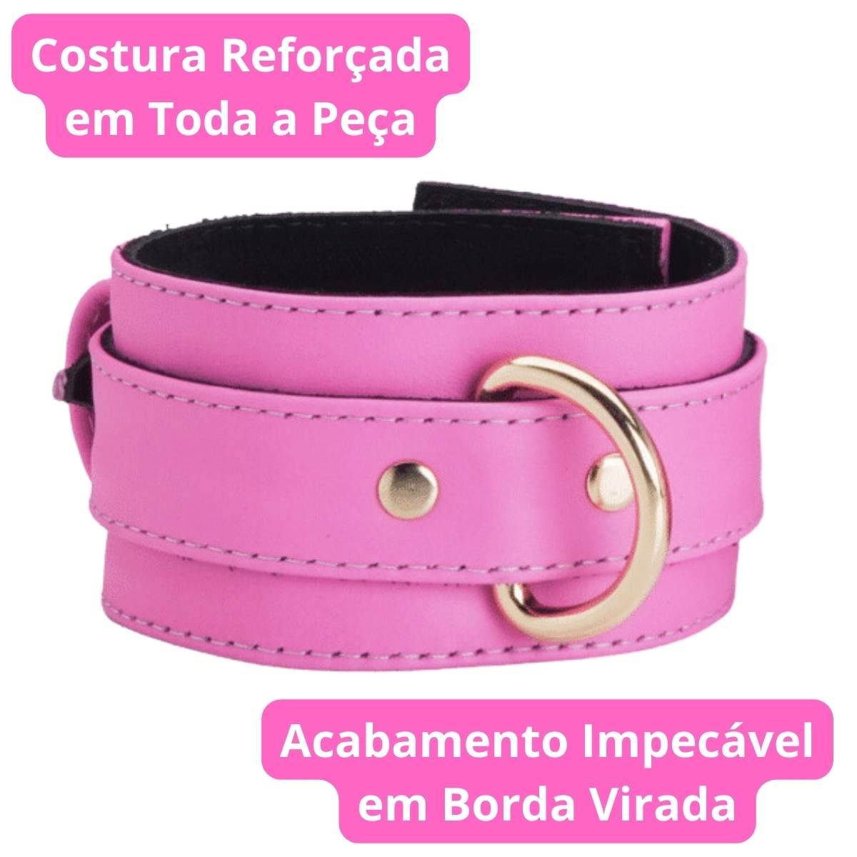 Algemas de Couro Rosa (para Realçar a Sua Sensualidade e Prazer)