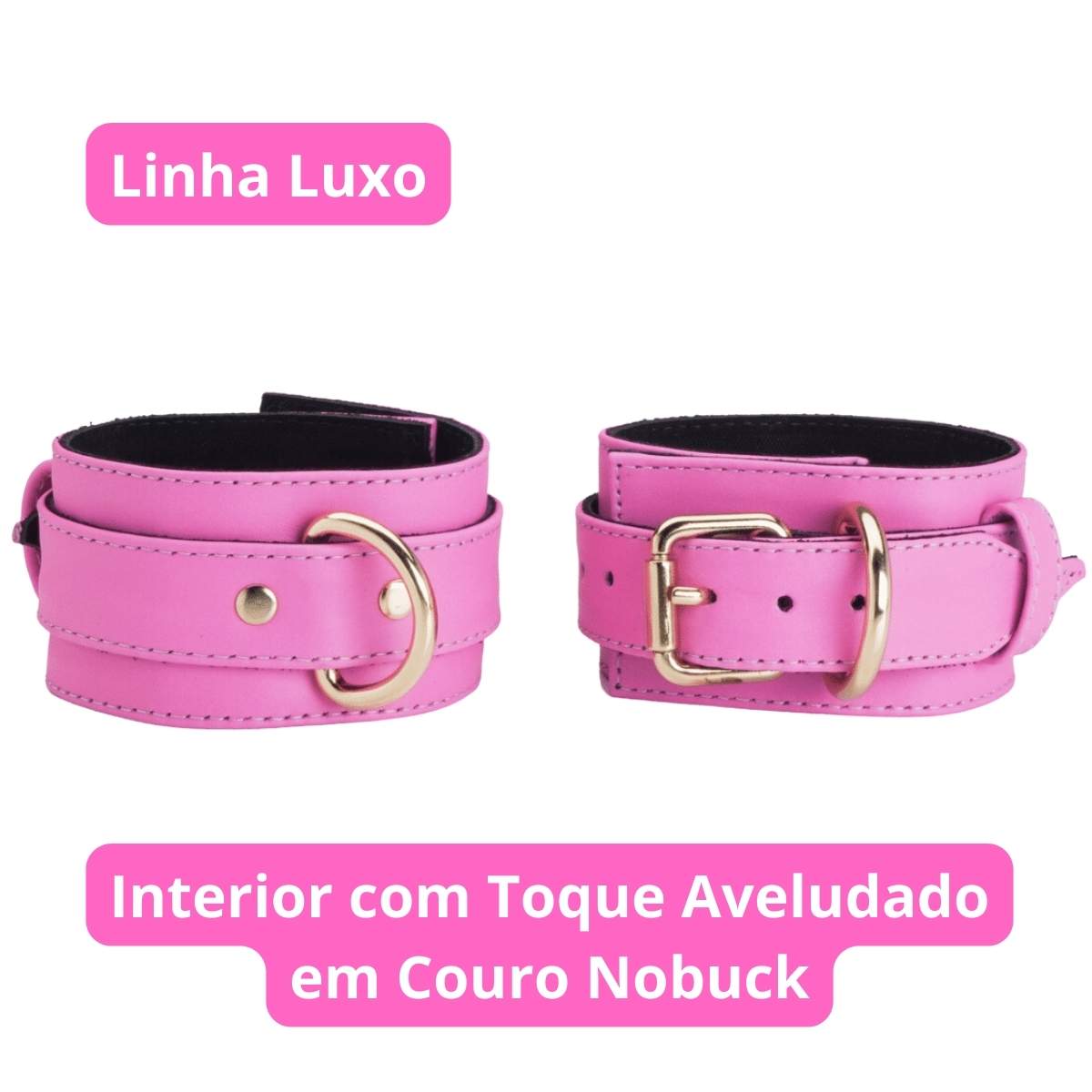 Algemas de Couro Rosa (para Realçar a Sua Sensualidade e Prazer)