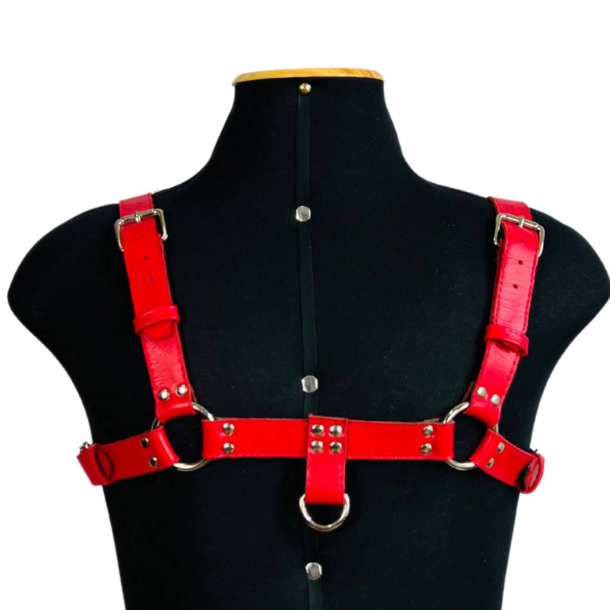 Harness Masculino Couro Vermelho