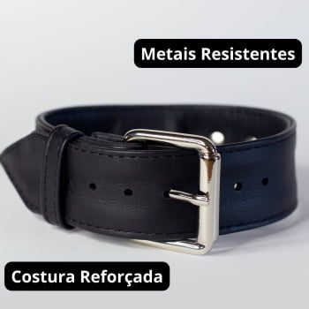 Choker de Couro Preto "Paradise"