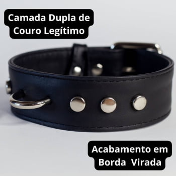 Choker de Couro Preto "Paradise"