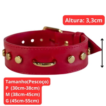 Choker de Couro Vermelho "Paradise"