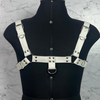 Harness Masculino Couro Branco