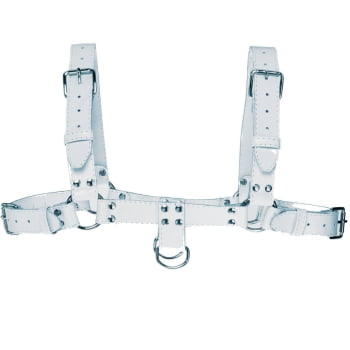 Harness Masculino Couro Branco