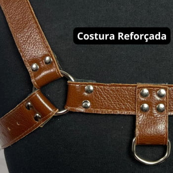 Harness Masculino Couro Marrom