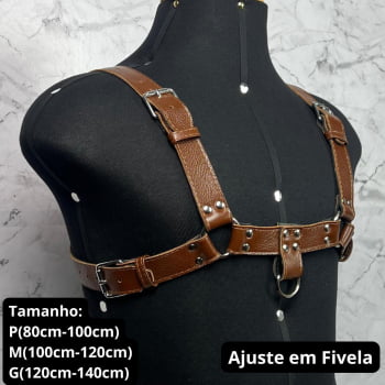 Harness Masculino Couro Marrom