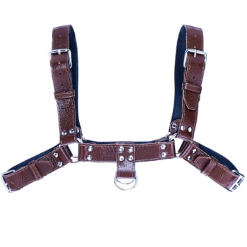 Harness Masculino Couro Marrom