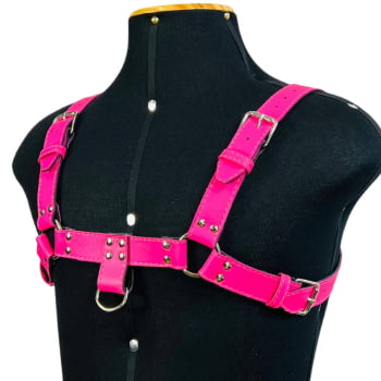 Harness Masculino Couro Rosa