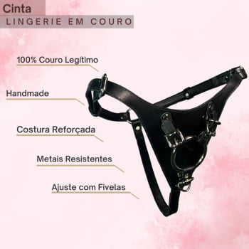 Cintaralho Couro Preto